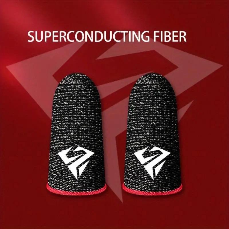 5 Pairs Mobile Game Fingertip Gloves Sweatproof Anti-slip Touch Screen Finger Sleeve Breathable Gaming Fingertip Cover For Gamer