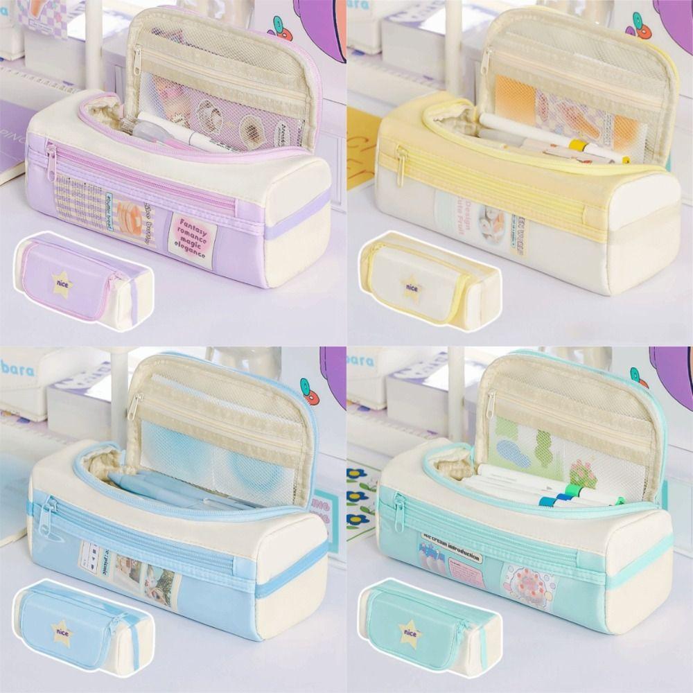 Cosmetics Storage Cartoon Star Pencil Case Makeup Bag Stationery Storage Bag  Student