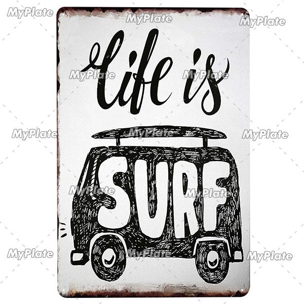 BAR Tin Sign Metal Sign Retro Plaque Home Decor Metal Vintage Man Cave Bar Pub Club Beach Wall Decoration