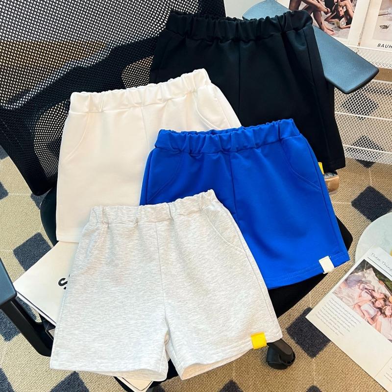 Kids Boys Shorts Summer Breathable Solid Elastic Waist Sports Short Trousers Casual Running Short Pant For Children Clothes