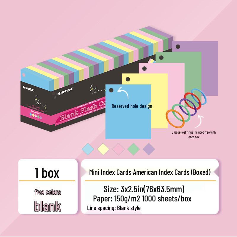Kaisa Index Cards: Internet Celebrity Sticky Notes for Word Memory & Exam Prep
