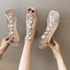 Transparent High Heels Women's Summer 2025 New Fashion Thick Heel with Super Fairy Sandals Crystal and Rhinestone Fairy Shoes