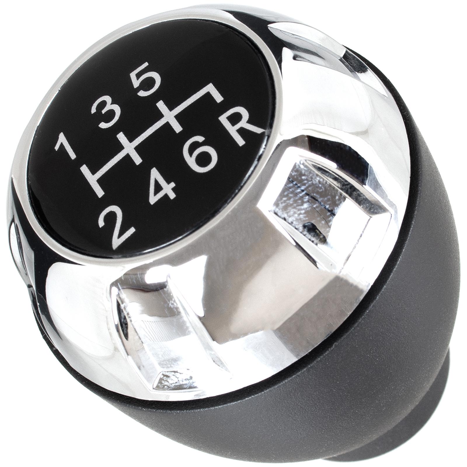Jeep Wrangler 07-13 6-Speed Shift Knob BLACK + CHROME