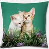 Cat Print Home Decoration Pillowcase Cute Cat Decorative Pillowcase Living Room Sofa Office Seat Cushion Cover
