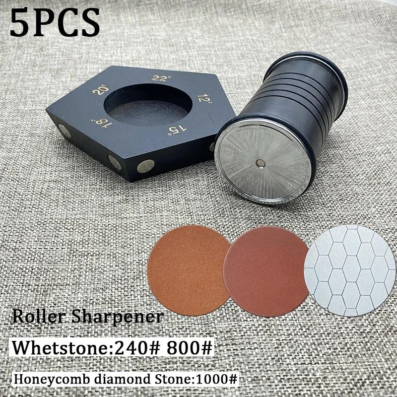 Upgraded Version Roller Fixed Angle Sharpener 12° 15° 18° 20° 22° Quick Safe Sharpening Diamond Agate Stone Whetstone Polishing