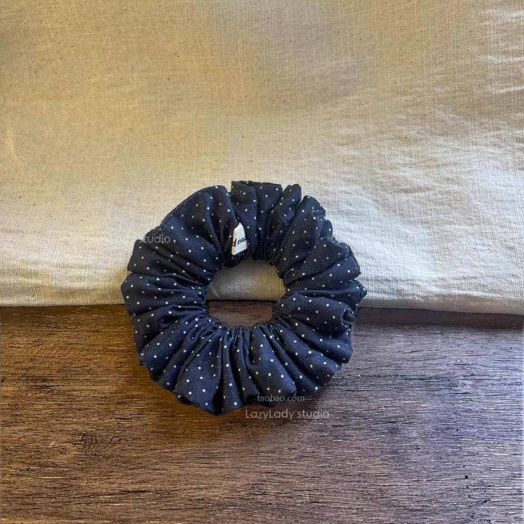 

Тонкий круг тонкого кишечника с принтом в горошек, элегантная резинка для волос, повязка для волос с бутоном цветка, хвостик, резинка и резинка для волос темно-синий