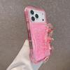 Glitter 3-in-1 Phone Case with Beaded Chain for iPhone 15 14 13 Pro Max TPU+PC Shockproof Cover