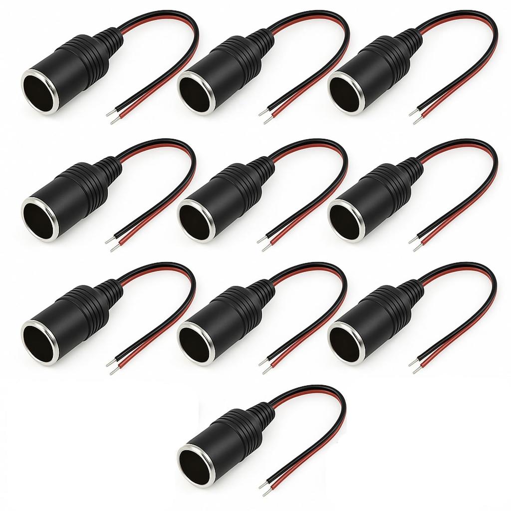 ESNET SN-216-CG2 Cigar Socket, Charger, Power Supply, Female 12/24 V, 10 Piece Set, Cable