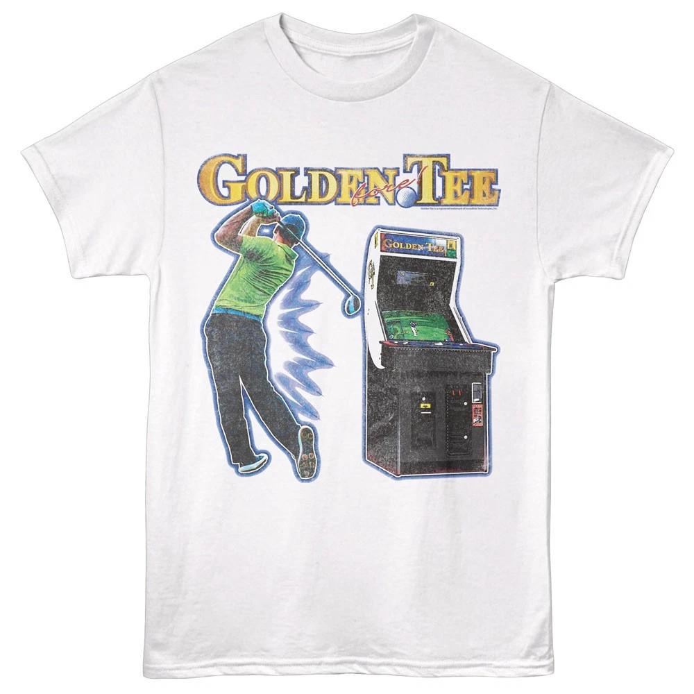 Golden Tee Golf Video Game Cabinet & Golfer Men s T Shirt 3XL