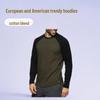 2025 Autumn/Winter European & American Men's Color Block Long-Sleeve Casual Hoodie