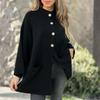 Fashionable Women's Casual Woolen Coat Single Breasted Cardigan Top For Women