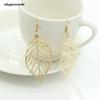Retro Charm Bohemian Noble Hollow Leaves Pendant Earrings For Women Jewelry Accessories Crystal Earrings