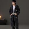 Teen men's pajamas autumn and winter 1011 new plush nightgown coral fleece thickened two-piece set loungewear