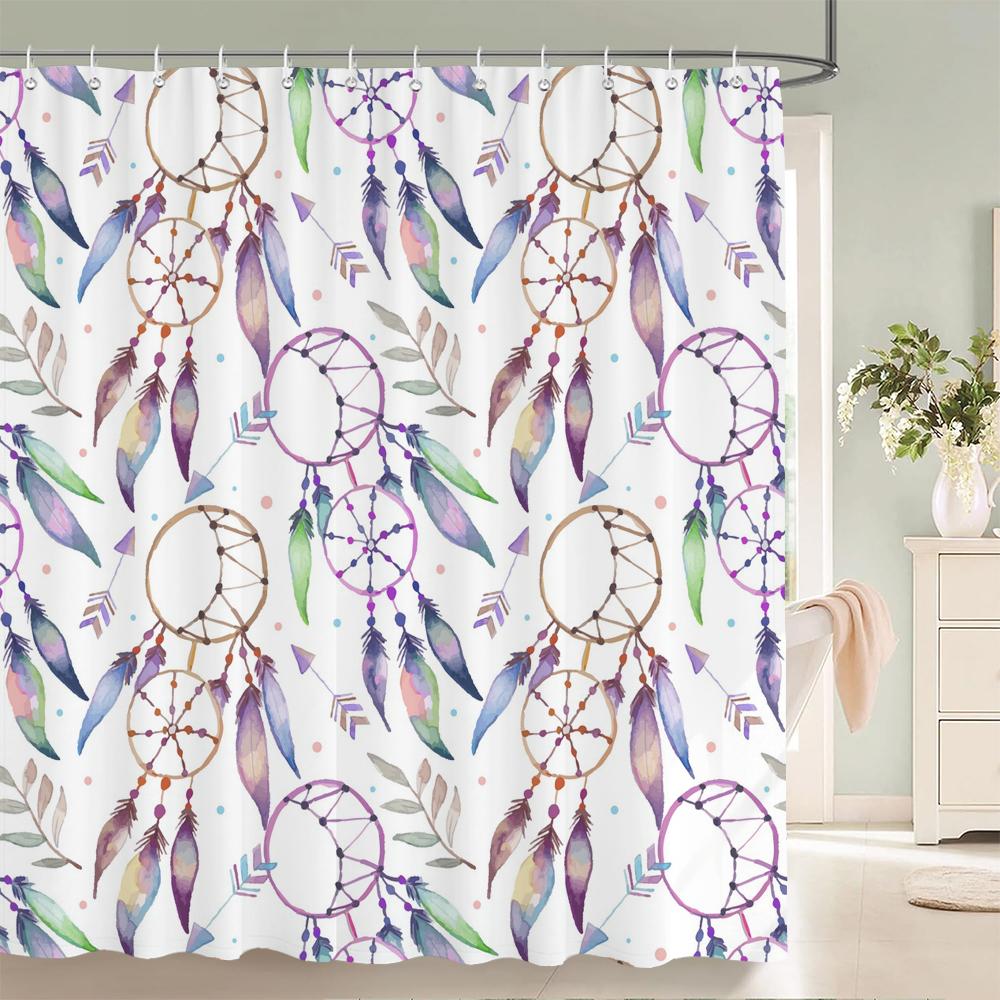 Indian Bohemia 3D Shower Curtains Fabric Print Boho Waterproof Bathroom Curtain With Hooks Decor 180*200Cm Bathtub Screen