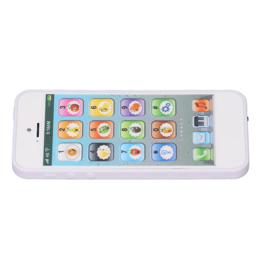 Telefon Lernmaschine Wiederaufladbar Frühe Bildung Simulation USB Lernen Spielen Handy Weiß