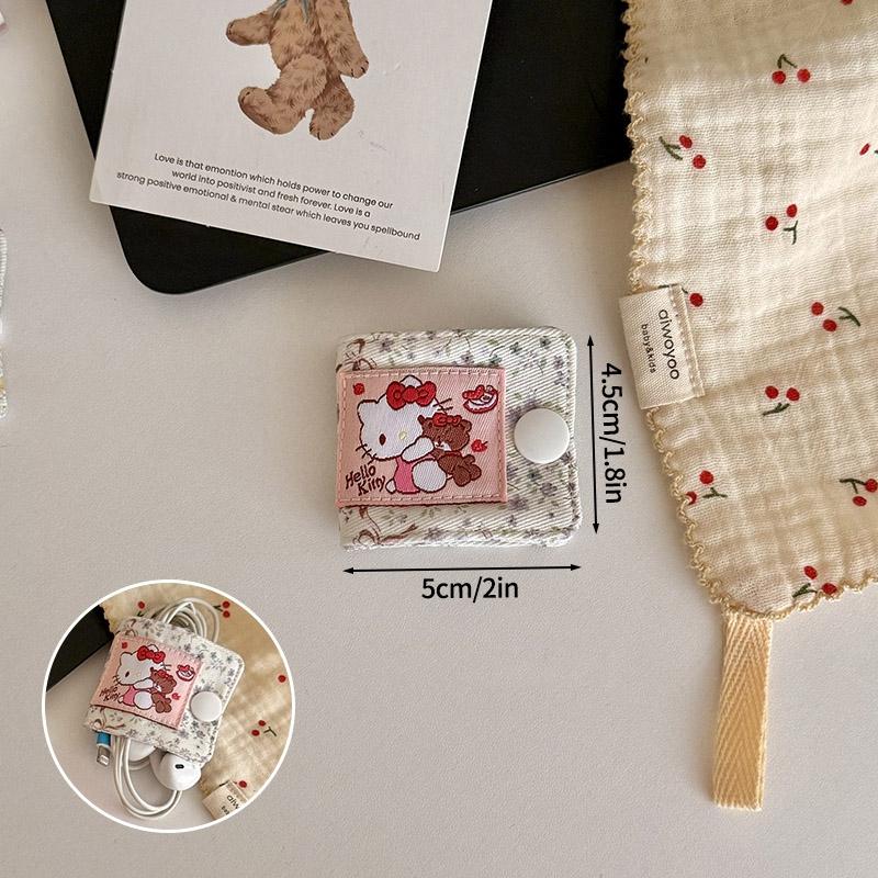 

Hello Kitty Storage Pouches Data Cable Storage Pouch Charging Cable Holder Mini Hellikitty Pouches Day Supplies Adorable Organizer Pouches