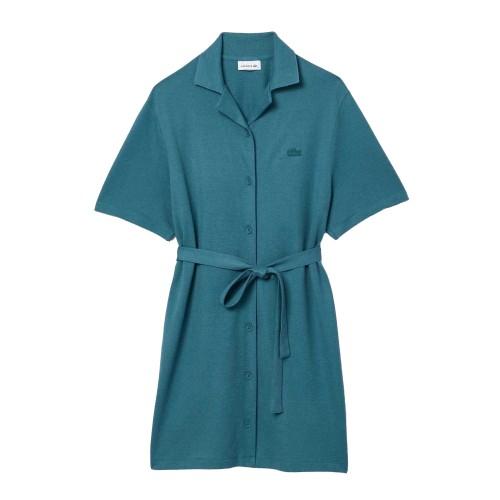Lacoste Womens/Ladies Linen Blend Belted Shirt Dress