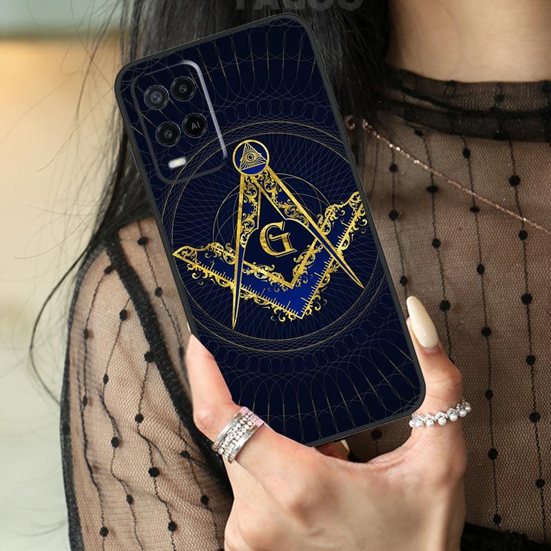 Freemasonry Logo Symbol Case For Oppo A80 A60 A40 A17 A57 A77 A74 A54 A94 A78 A98 A18 A38 A58 A96 A76 A16 A15 A5 Pro