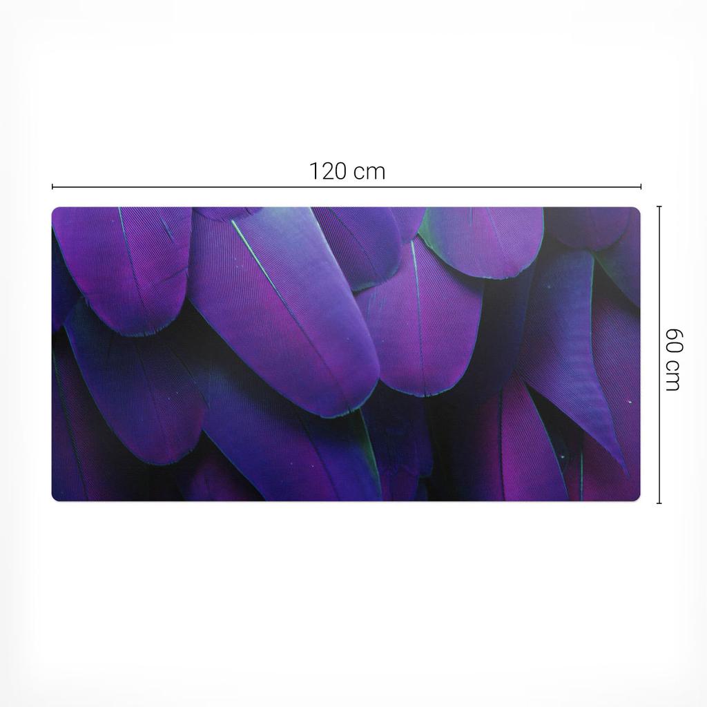 Gaming Mouse Pad and Keyboard Pad Feathers In Shades 120X60 Cm