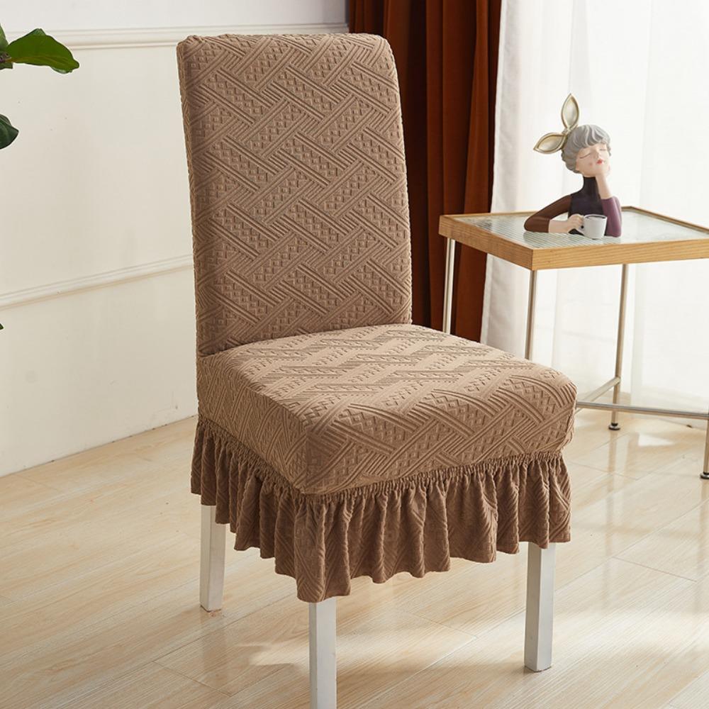 Stretchable Dining Chair Covers Set Universal Fit Thickened Spandex Slipcovers with Backrest for Home Kitchen Office