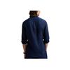 Polo Ralph Lauren Slim Fit Linen Long Sleeve Shirt Men shirts Navy-Blue 710968925-002