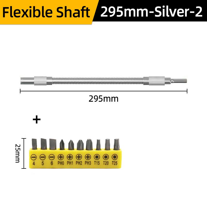 Flexible Shaft Drill Bit Extension Holder 295/400 Link Drill Hex Screwdriver Soft Driver Extend Rod Tools Slotted Phillips Star