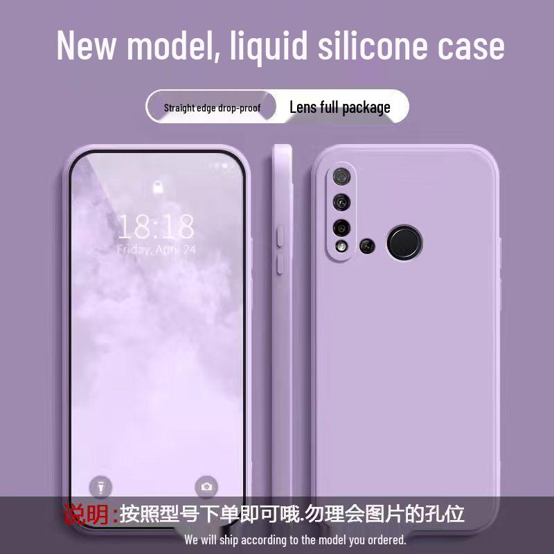 Liquid Silicone Full Coverage Huawei Nova5i Phone Case - Drop-Proof, Skin-Friendly, Solid Color Protective Cover