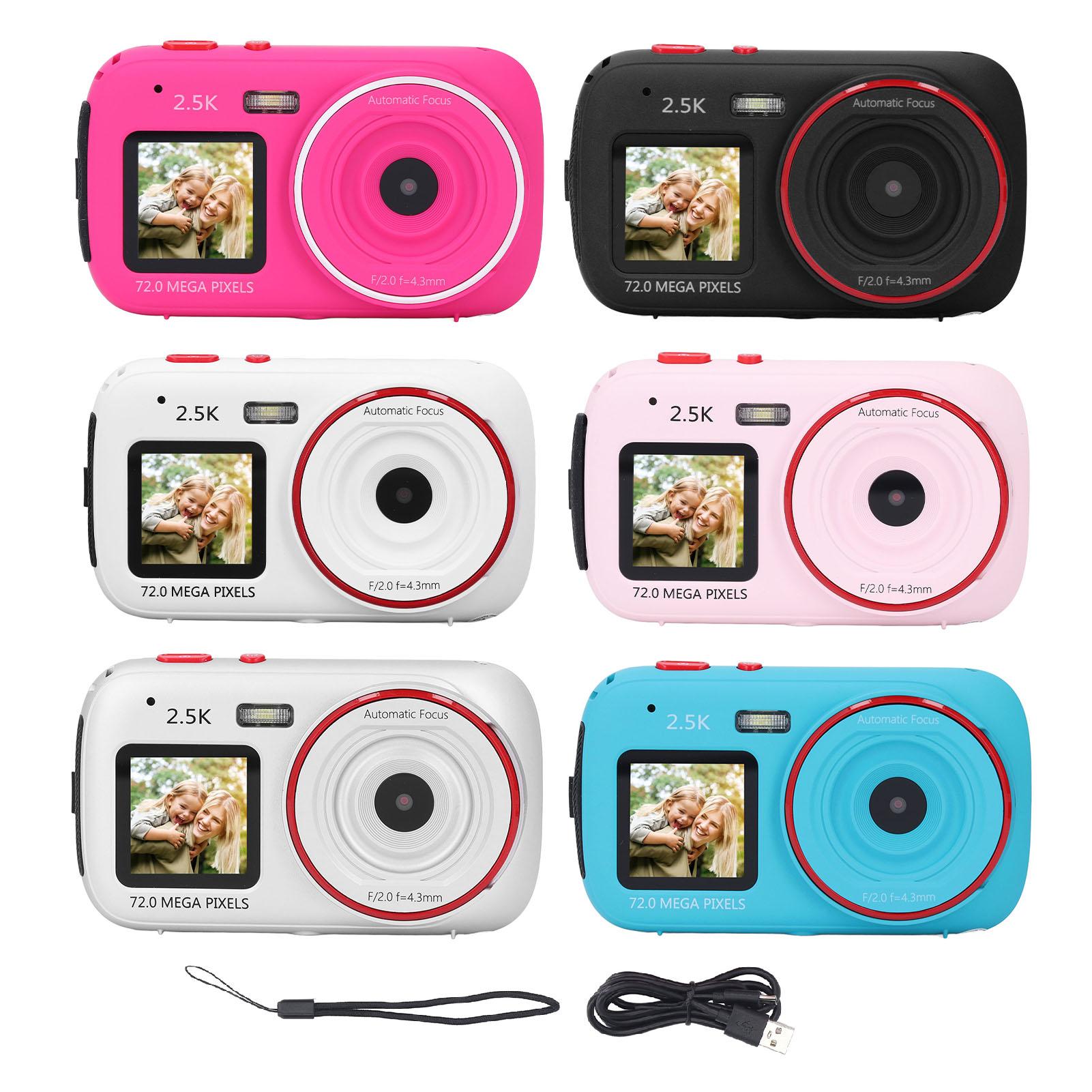 

Цифрова камера 72 МП 2,5 К Подвійний екран 16-кратне цифрове збільшення Автофокус Стабілізація струшування Автоматична світлочутливість Silver