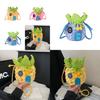 Trendy Knitted Pineapple Shoulder Bag With Phone Pocket For Urban Outfits