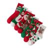 Cozy Coral Fleece Christmas Socks: Velvet Santa Half-Sided, Warm Floor Stockings for Autumn & Winter