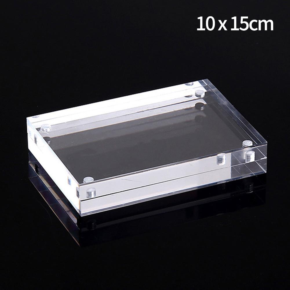 Acrylic Photo Frame Transparent Magnetic Poster Display Stand With Magnet Stable Home Desktop Decoration Photo Display Rack