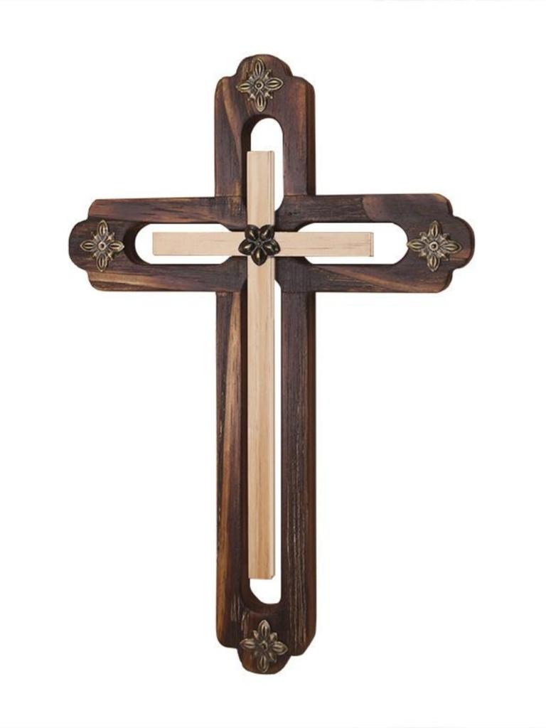 Christmas Gifts Wooden Cross Wood Jesus Christ Christian Cross Wall Decorations Wooden Cross 34cm Christian Cross Decoration