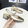 thick-soled thick-heeled rhinestone bag head sandals for women to wear 2025 summer temperament commuting versatile fairy style Mary Jane shoes