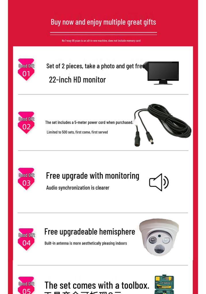 Commercial HD Wireless Indoor/Outdoor Camera Set with Remote Mobile Monitoring