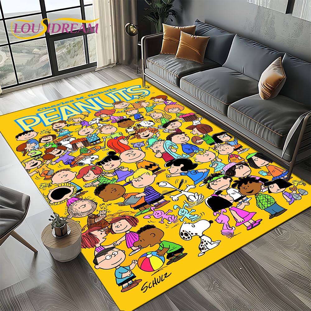 27 Style Cute Snoopy Dog Cartoon Carpet Rug for Bedroom Living Room Home Sofa Decoration,kids Game Large Decor Floor Mat Gift 3D