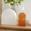 2Pcs Geometric Arch Candle Molds Reusable U-Shaped Silicone Mold Domed Candle Silicone Mold DIY Casting Epoxy Mold for Candle