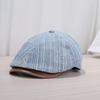 Vintage jacquard denim forward hat girl show face small spring and summer painter hat street duck bill newsboy hat