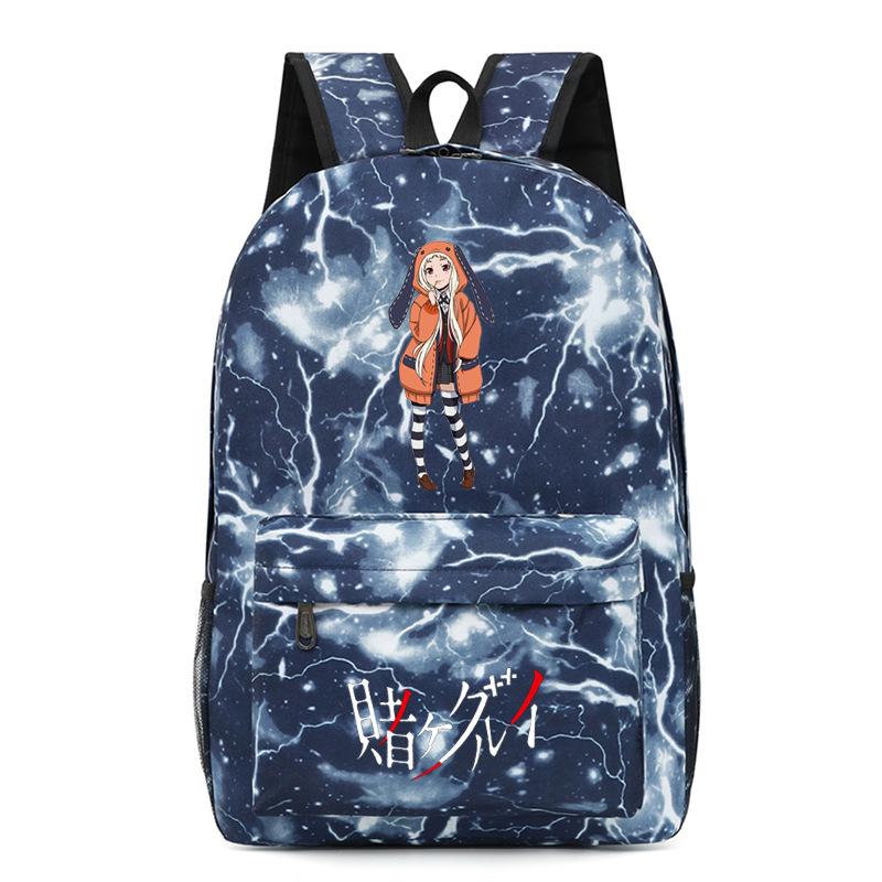 Kakegurui Anime Backpack Multipurpose USB Headphone Port Large Capacity School Bag Yumeko Jabami Cosplay Daypack