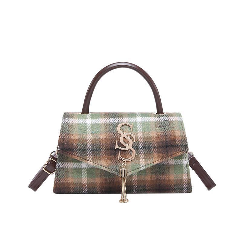 Chic Trendy Women's Winter Handbag Stylish Minimalist Square Bag In Black Blue Green Coffee