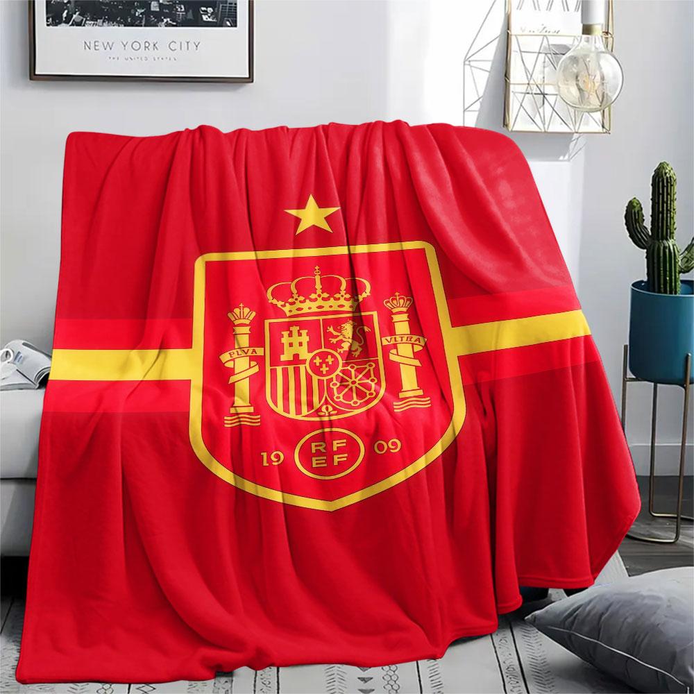 Spain Art Printed Flannel Blanket, soft throw for bedroom sofa, washable, fan merchandise, great gift.