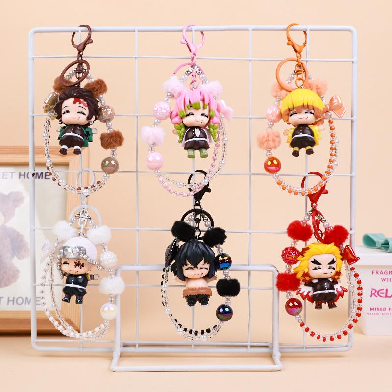 

Трендовые брелоки «Клинок, рассекающий демонов»: Мультяшные брелки для ключей от машины и подвески для сумки single random