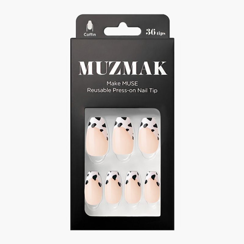Reusable Nail Tips Milk Cow (Coffin)