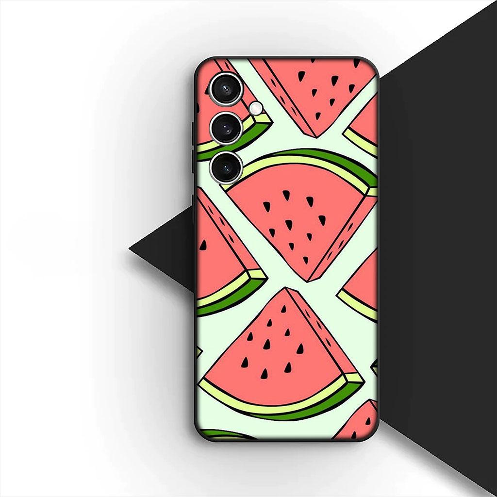 Kirsch Erdbeer Frucht Sommer Avocado Zitrone Hülle für Samsung Galaxy S25 S24 S23 FE Ultra Plus S7 Edge S25+ S23+ A56 5G Hülle