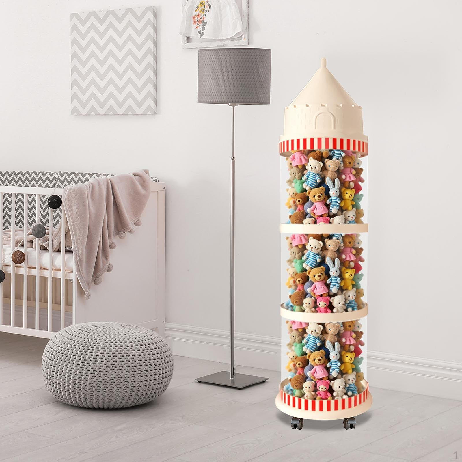 

Труба для хранения мягких игрушек Контейнер-органайзер для игрушек Пыленепроницаемый с колесами Держатель для зоопарка для 127cmx30cm