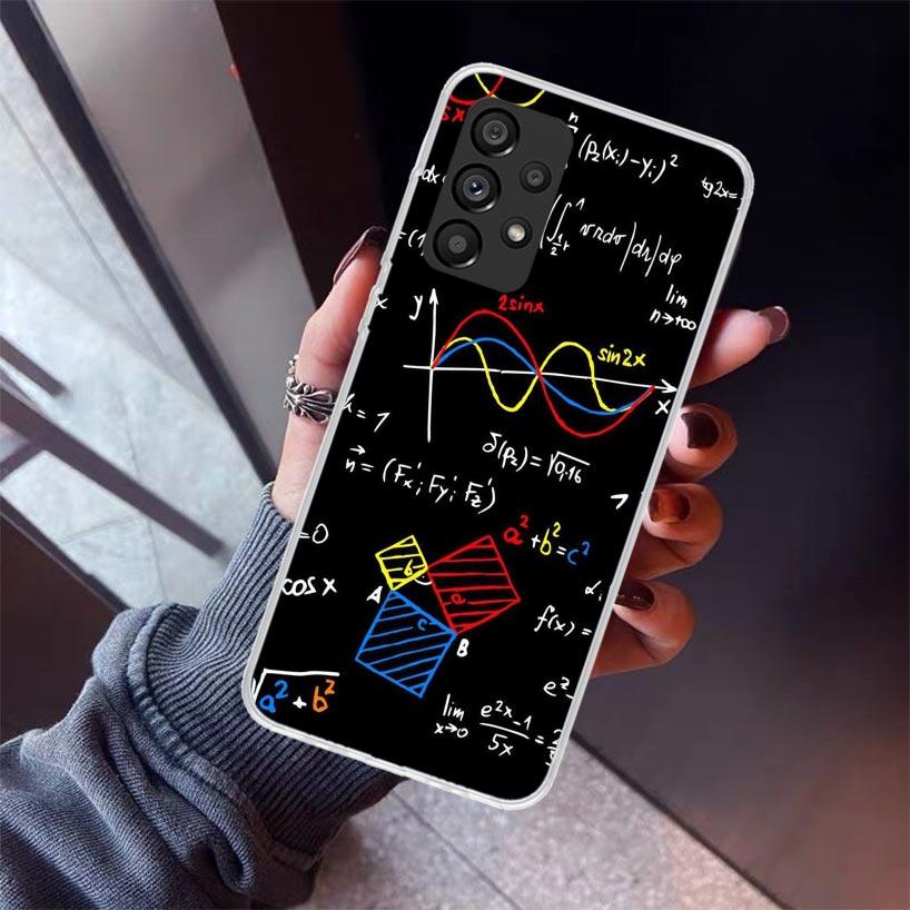 Physics Chemical Mathematics Phone Case For Samsung Galaxy A12 A52S A42 A32 A22 A51 A50 Note 20 Ultra 10 S10 Plus A71 A70 A31 A3