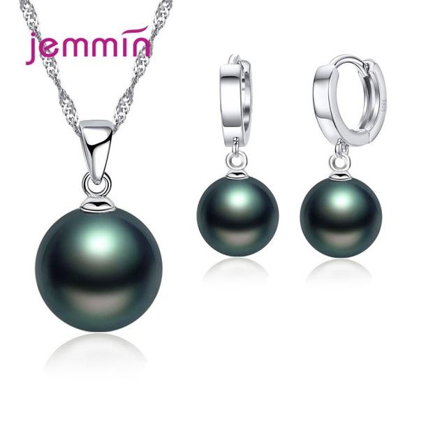 European Brand JEMMIN Rainestone Pendant Necklace/Earring Women Jewelry Sets Wholesale