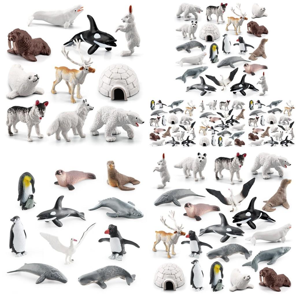 Arctic Animal Pvc Polar Bear Penguin Model Set With Realistic Wildlife Figures For Educational Display