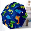 1pc Dinosaur Pattern Automatic Open/Close Umbrella - Compact Travel Umbrella with 8-Rib Durable Frame, Lightweight & Portable Design Z40