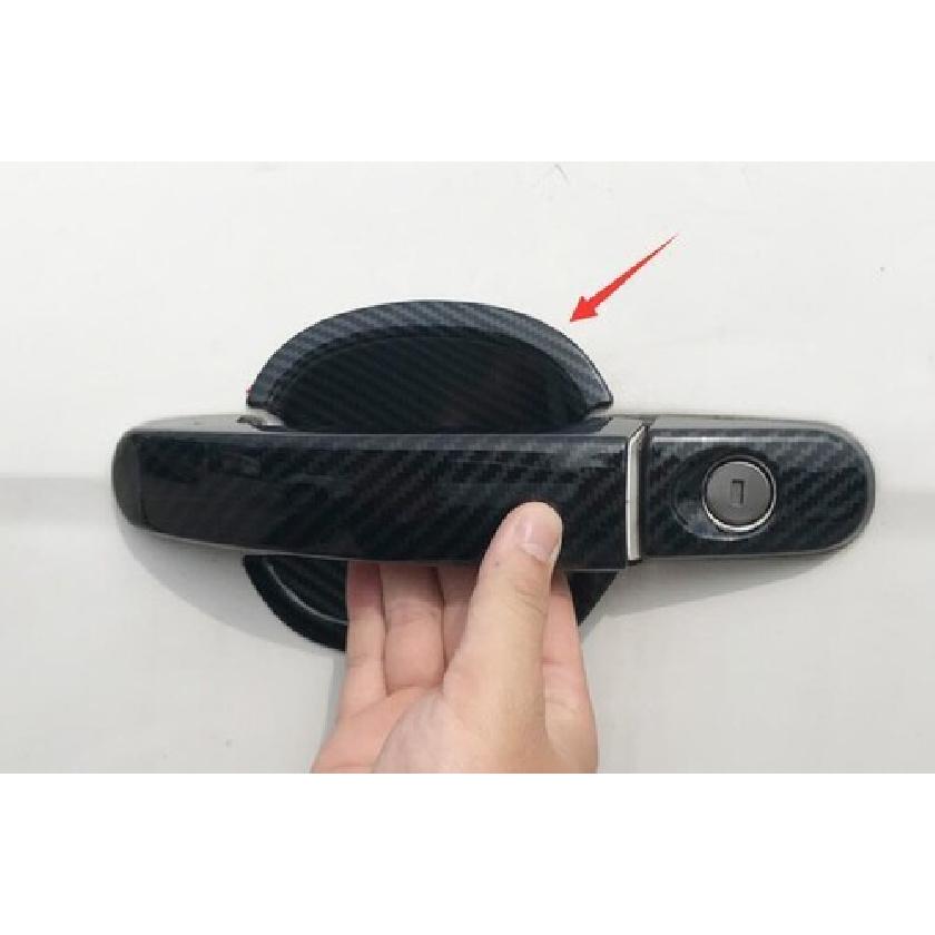 Carbon Fiber 4PCS Exterior Outside Door Bowl For Ford Focus 2012-2018 Cover Trim