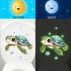 Yousheng Glow in The Dark Toilet Seat Sticker Sea Turtle Whale Bathroom Wall Decal under The Sea Ocean Sticker for Toilet Tank Lid